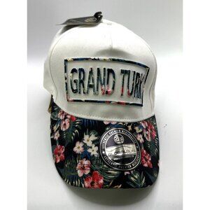 Tropical Grand Turk Women's Ball Cap - Floral Bill - Adjustable - NWT
